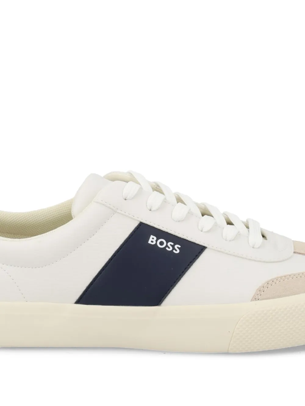 BOSS Aiden Tenn leren sneakers Beige