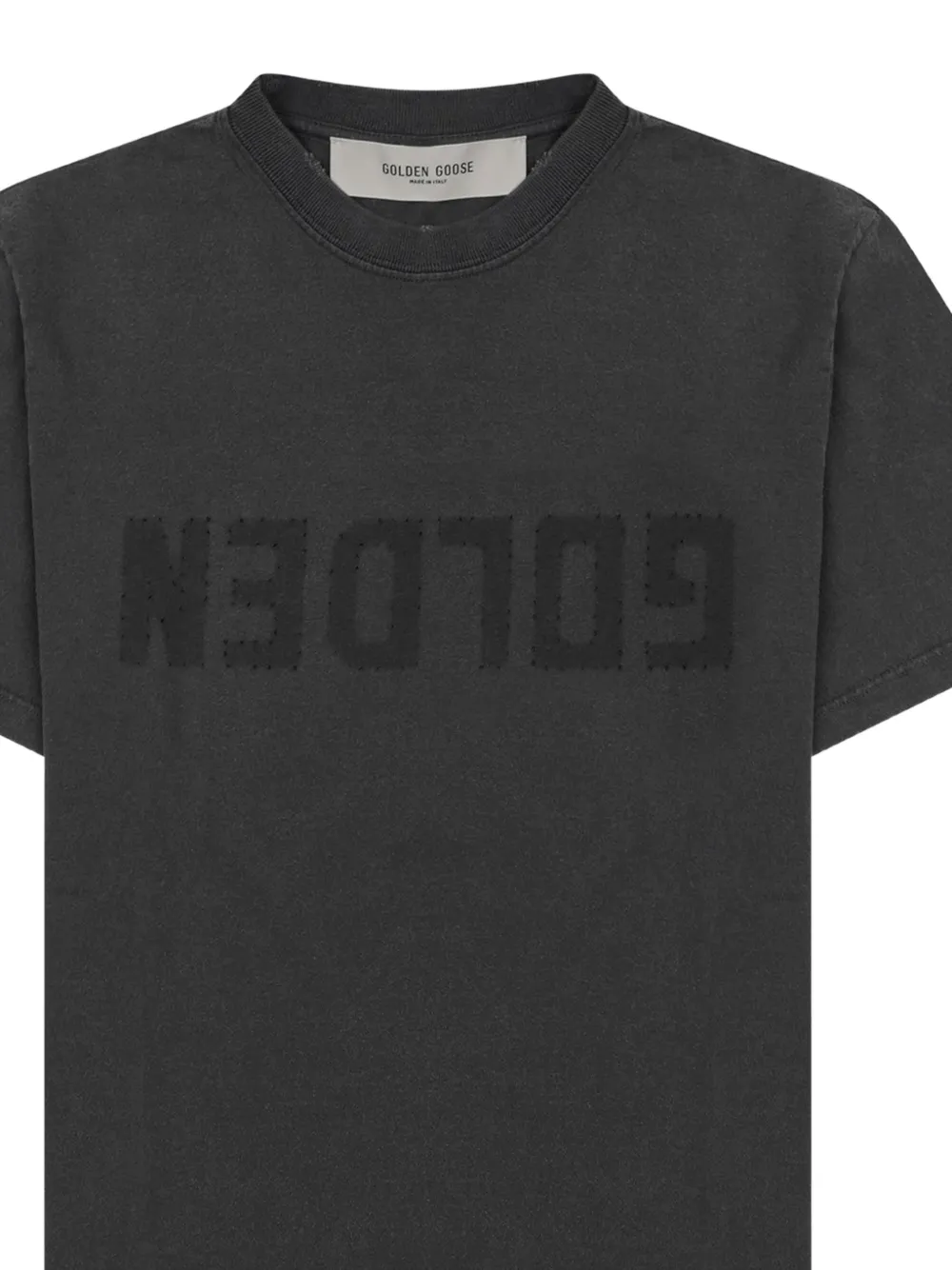 Golden Goose T-shirt met logopatch Grijs
