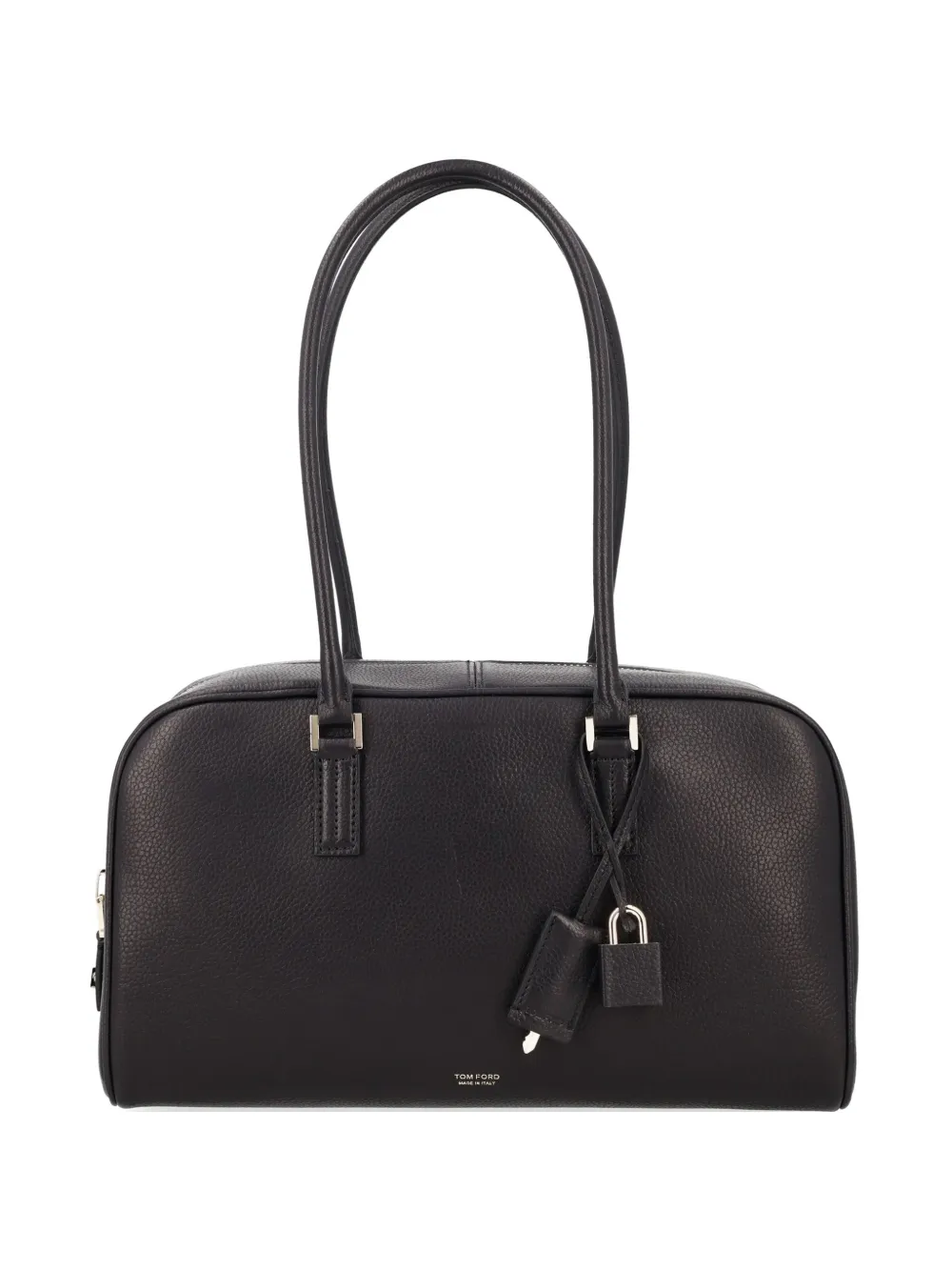 TOM FORD padlock leather tote bag - Nero