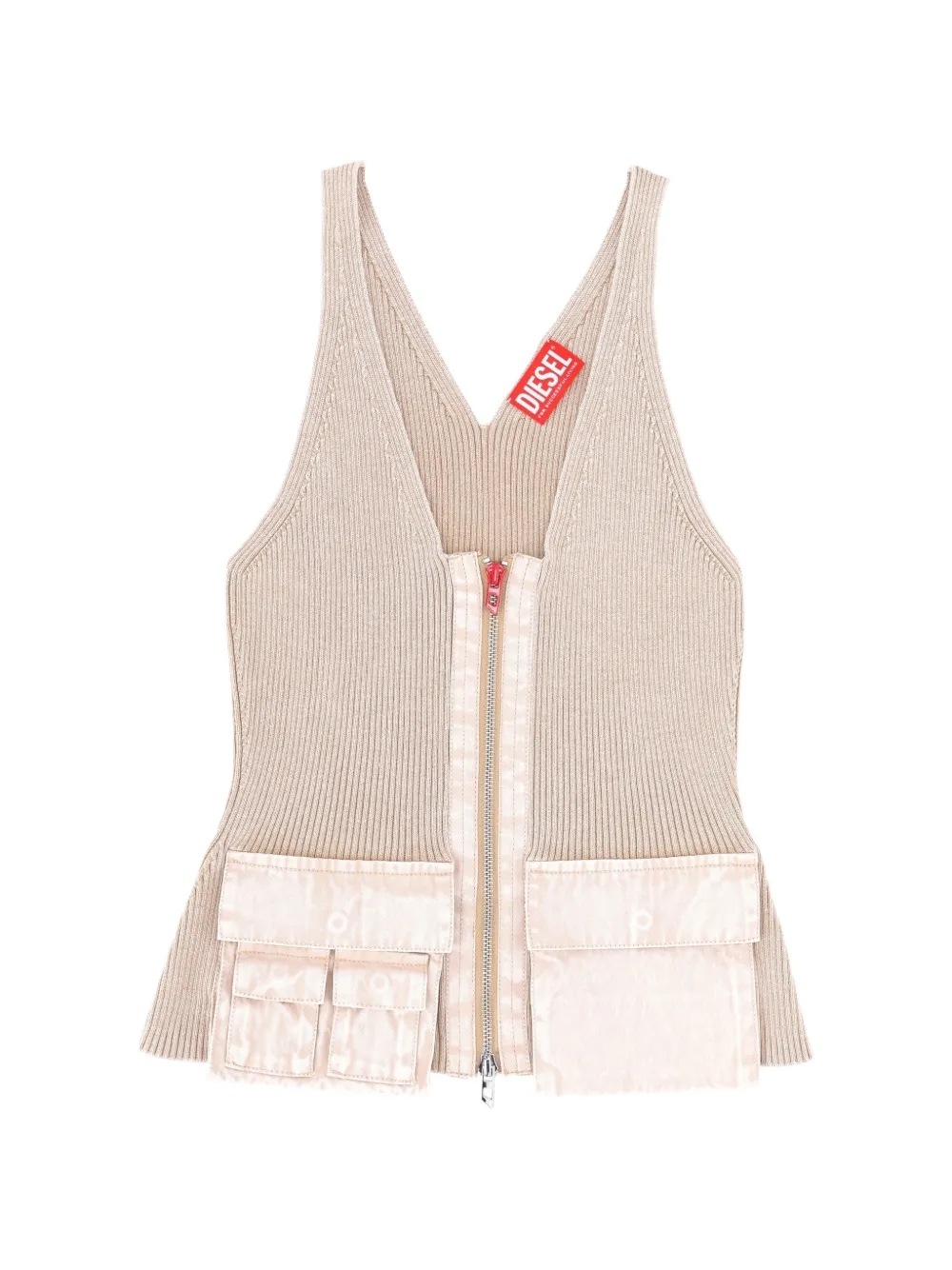 Diesel V-neck pocket cotton top - Toni neutri