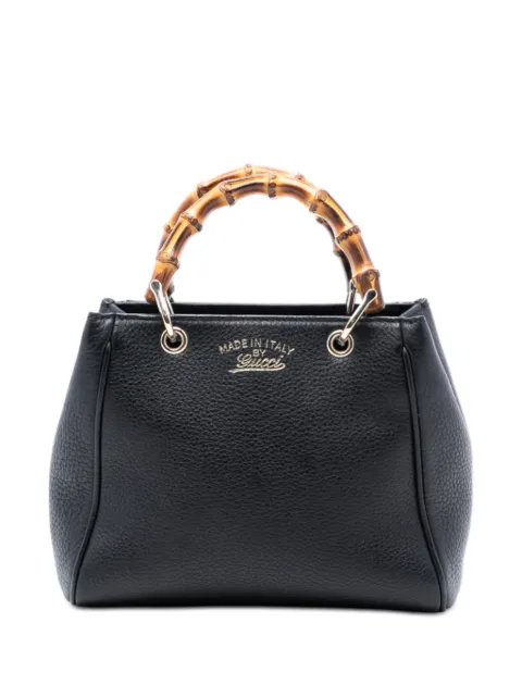 Gucci Pre-Owned 2016-2025 Mini Calfskin Bamboo Shopper satchel