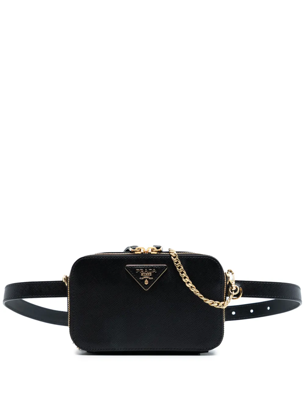 Prada Pre-Owned 2013-2025 Saffiano Odette Convertible Belt Bag crossbody bag - Nero