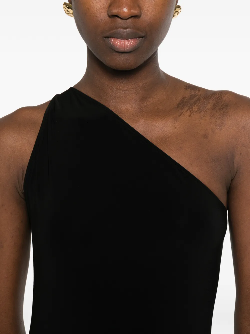 Norma Kamali Asymmetrische mini-jurk Zwart