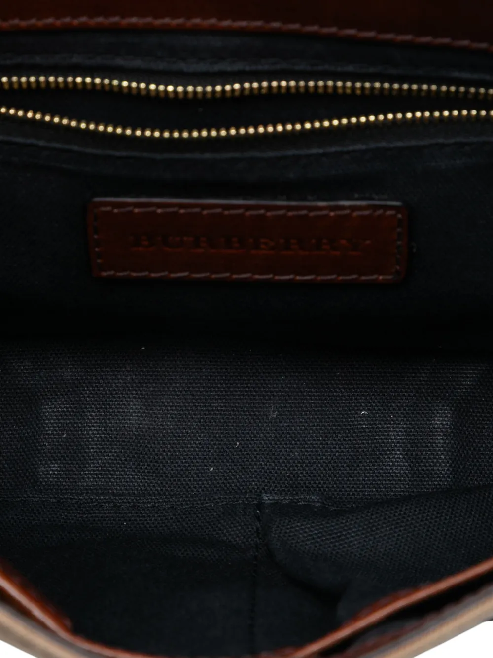 2000-2017 Leather And House Check Canvas Bridle Abbott Crossbody Bag