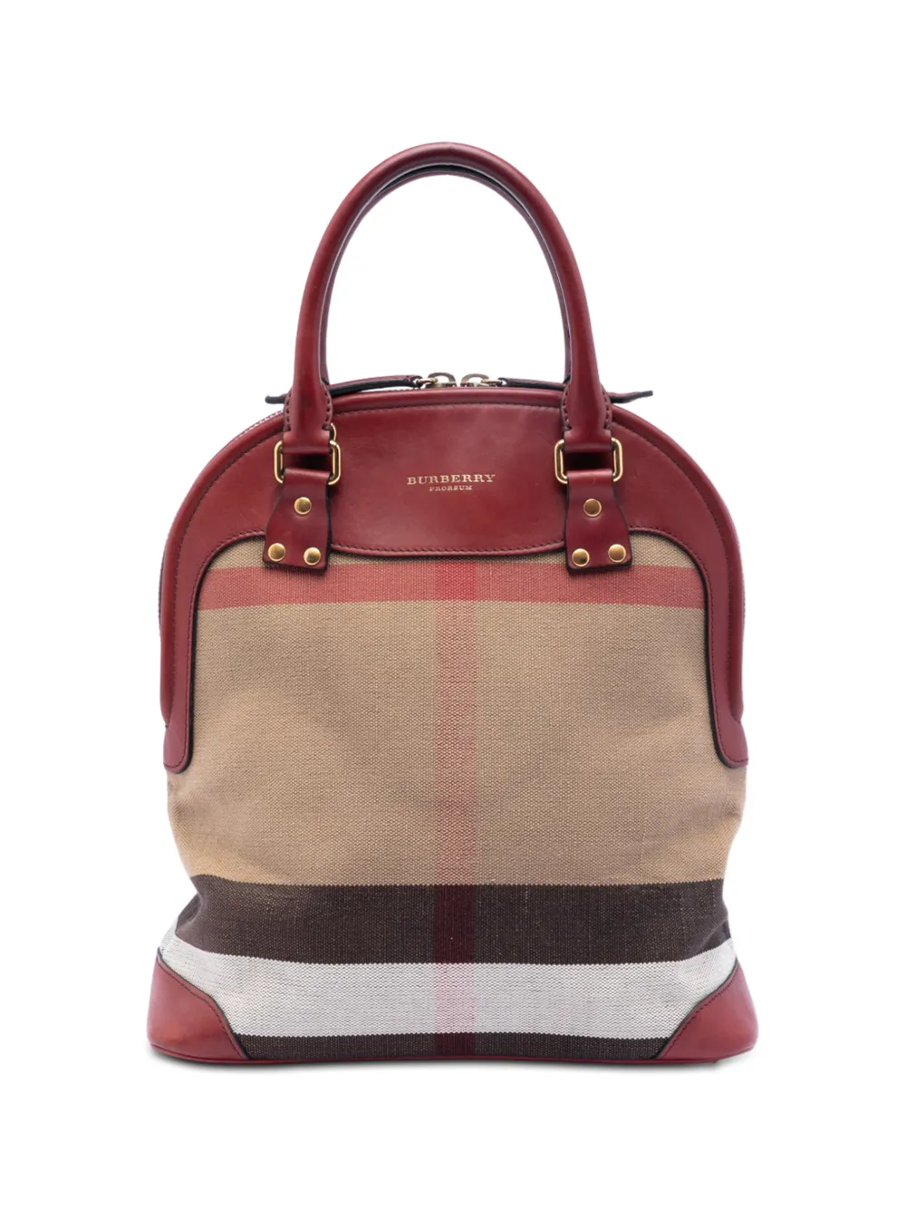 Burberry Pre-Owned Borsa a tracolla Bloomsbury Saddle media in tela Mega Check 2000-2017 - Marrone