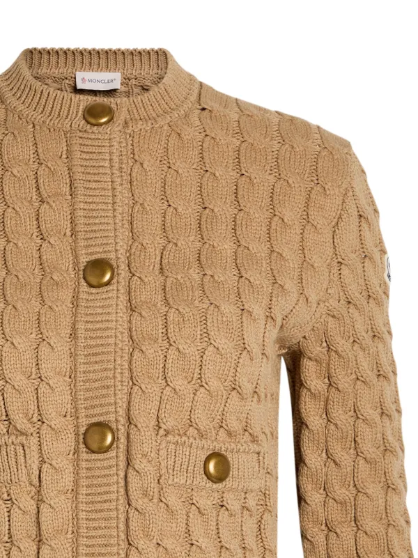 Moncler ケーブルニット カーディガン | ニュートラル | FARFETCH JP