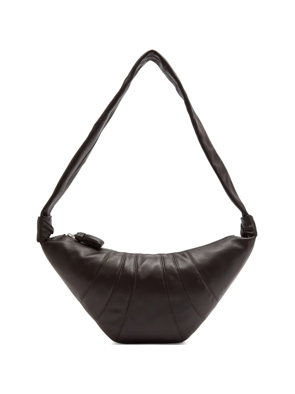 Lemaire Panelled Knotted Shoulder Bag In Brown