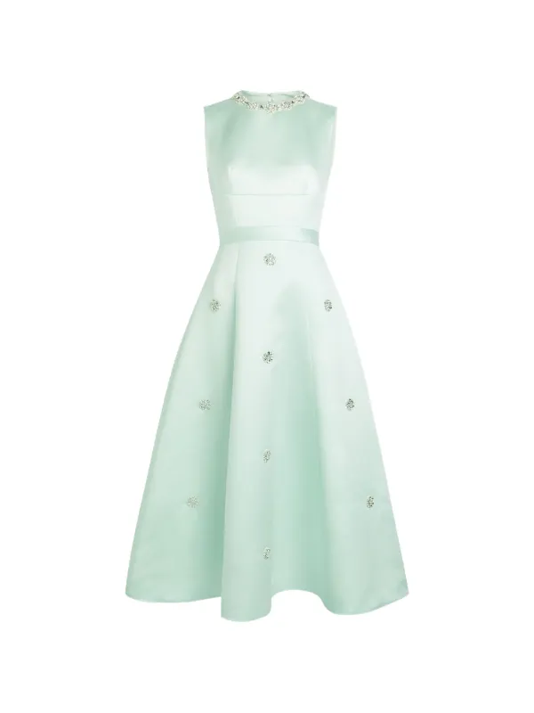 huishan zhang green dress Marilyn Dress Lime Sequins