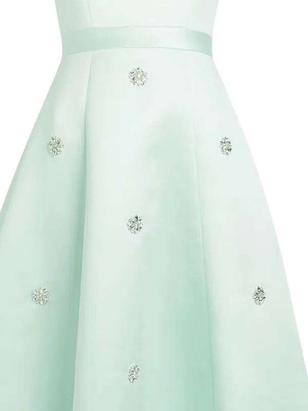 Huishan Zhang Embellished Collared Dress | Green | FARFETCH AO