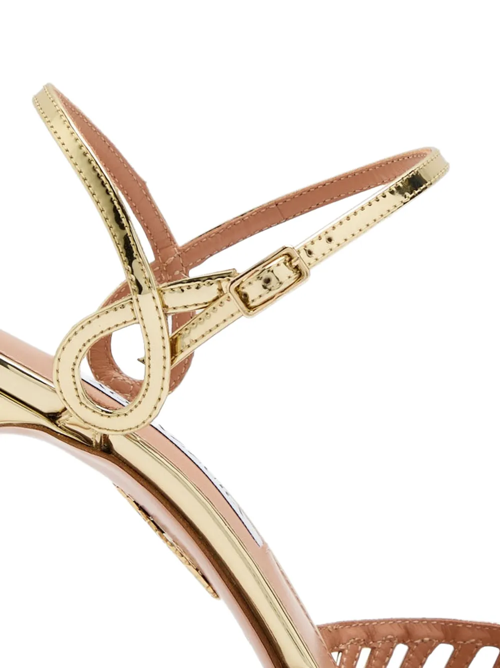 Aquazzura Sweet Surrender 105 metallic leren pumps Goud