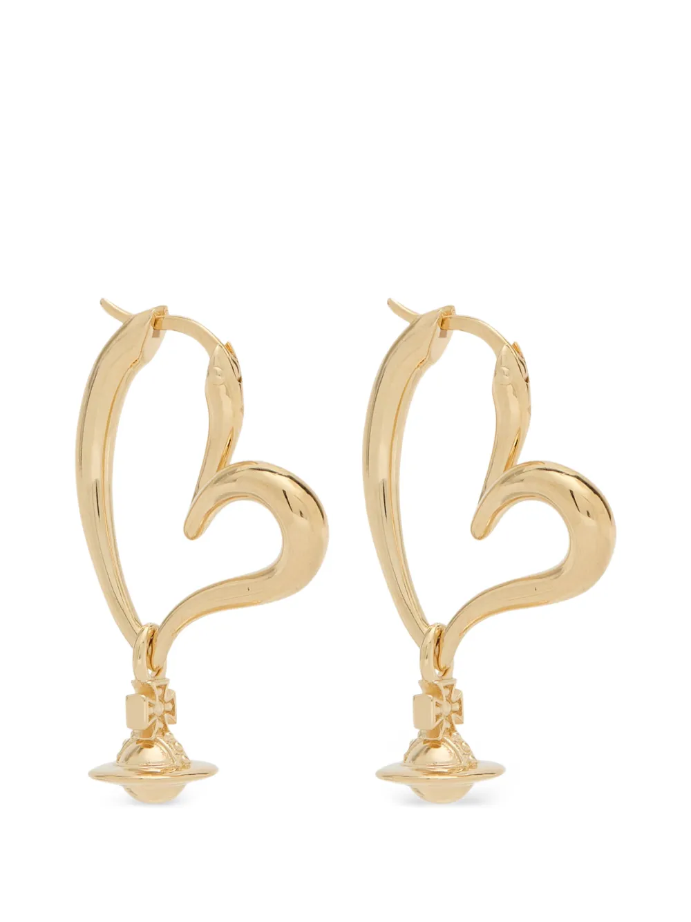 Vivienne Westwood Emily heart-hoop earrings - Oro