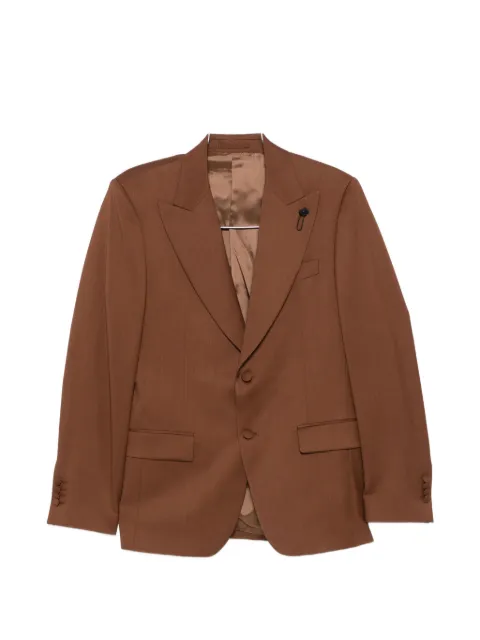 Lardini flower-pin blazer