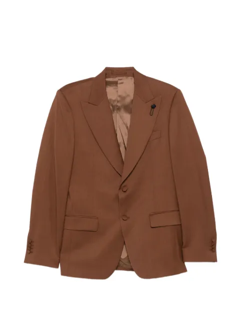 Lardini flower-pin blazer