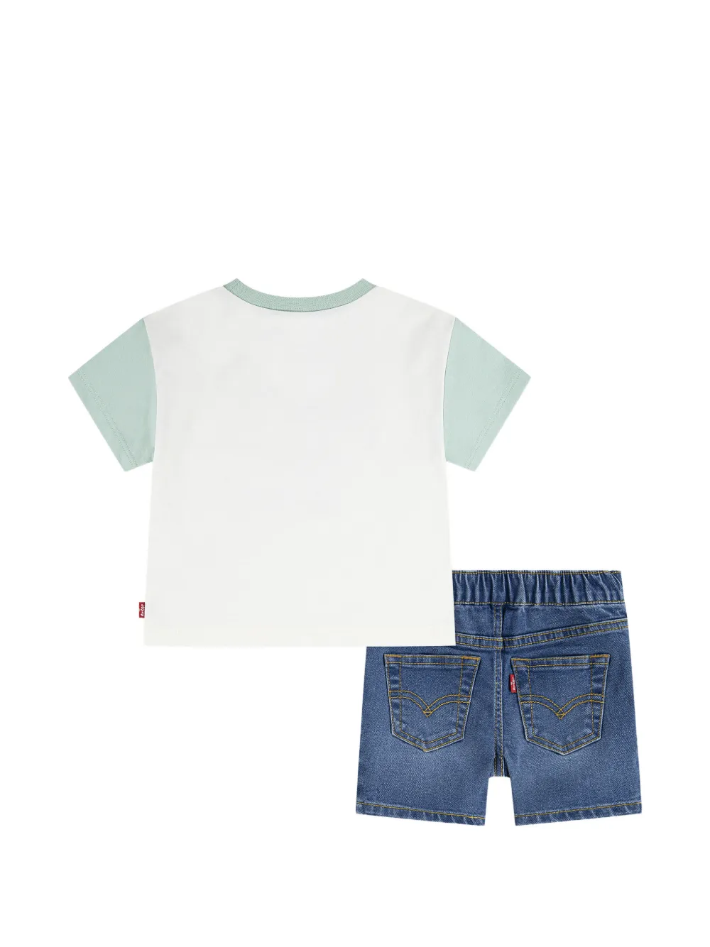 Levi's Kids Tweedelig shortsset met grafische print Blauw