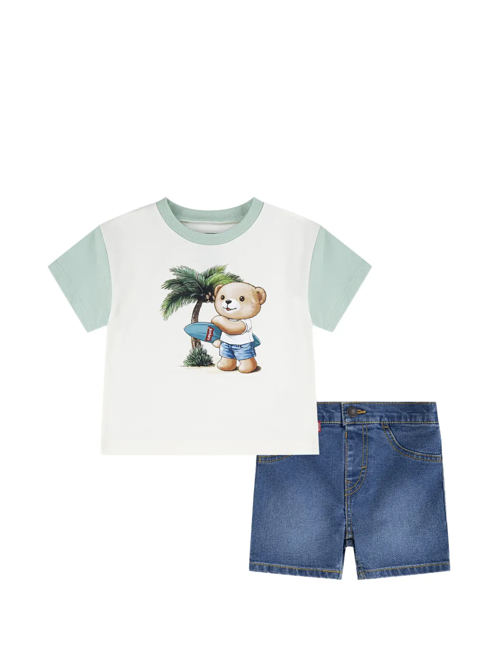 Levi's Kids graphic-print shorts set (set of two) - Blue