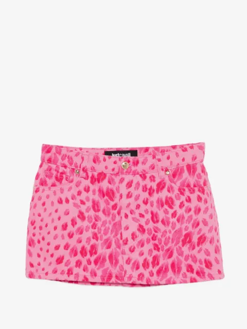Just Cavalli patterned mini skirt