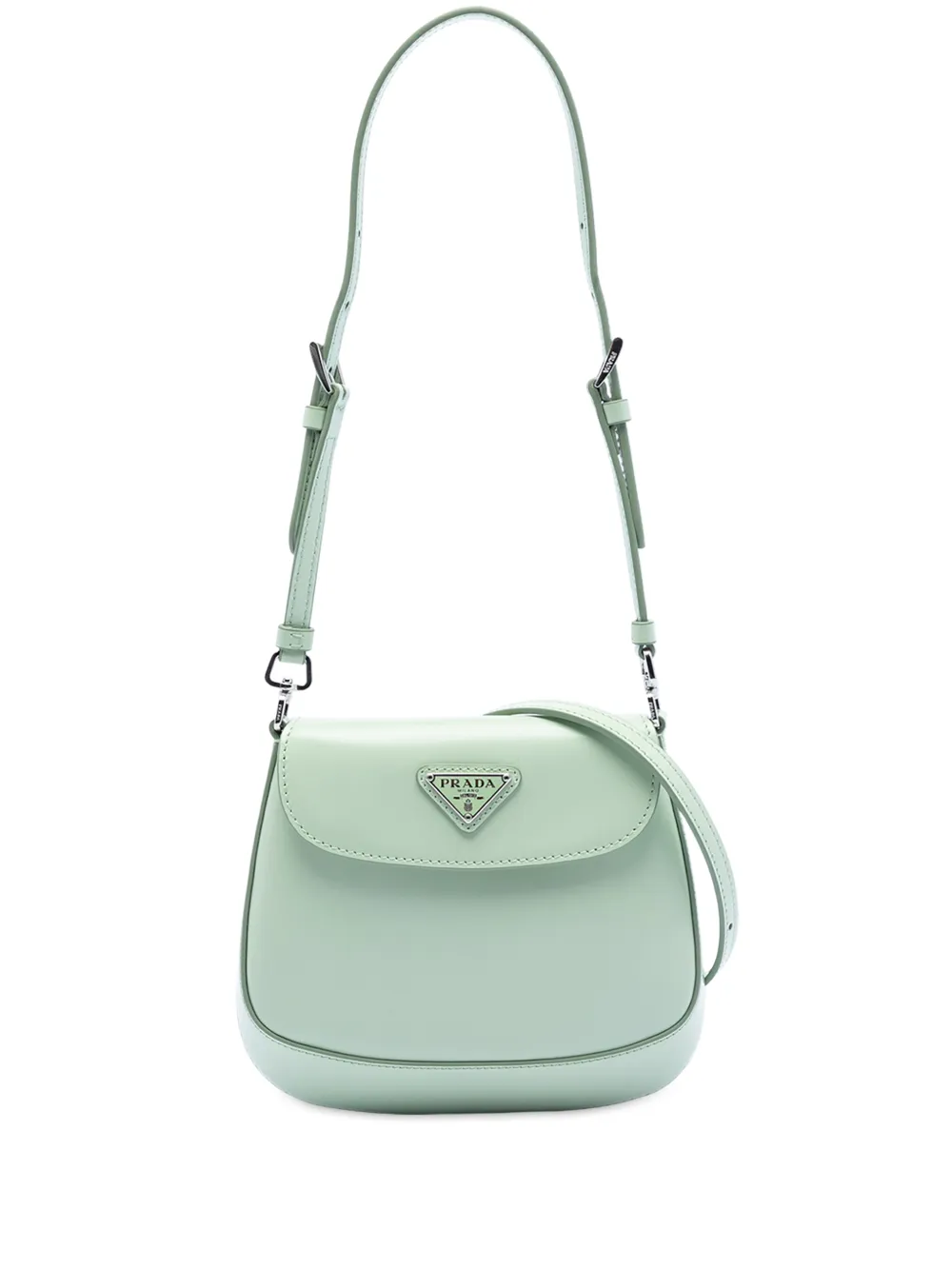 Prada Pre-Owned Borsa a tracolla Cleo Bag mini in pelle con finitura spazzolata 2021-2025 - Verde
