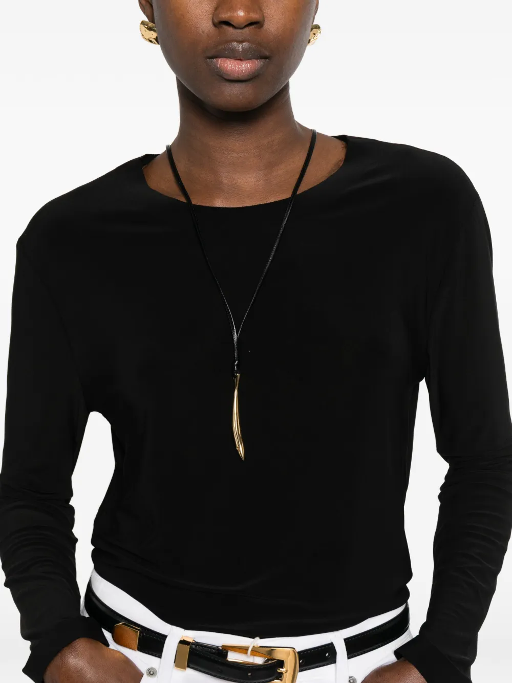 Norma Kamali T-shirt met lange mouwen Zwart