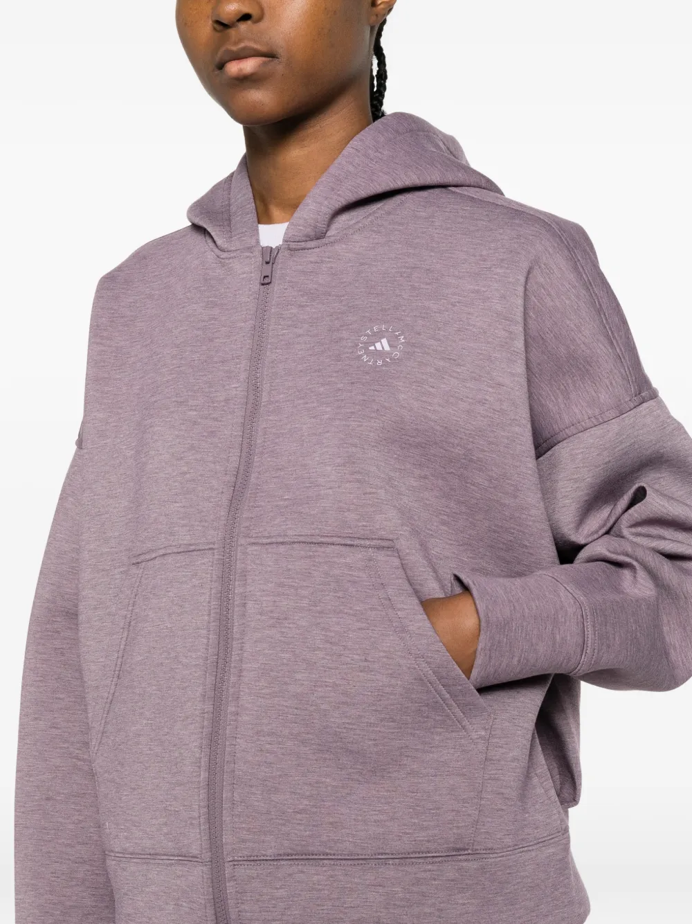 adidas by Stella McCartney Scuba hoodie met rits Paars