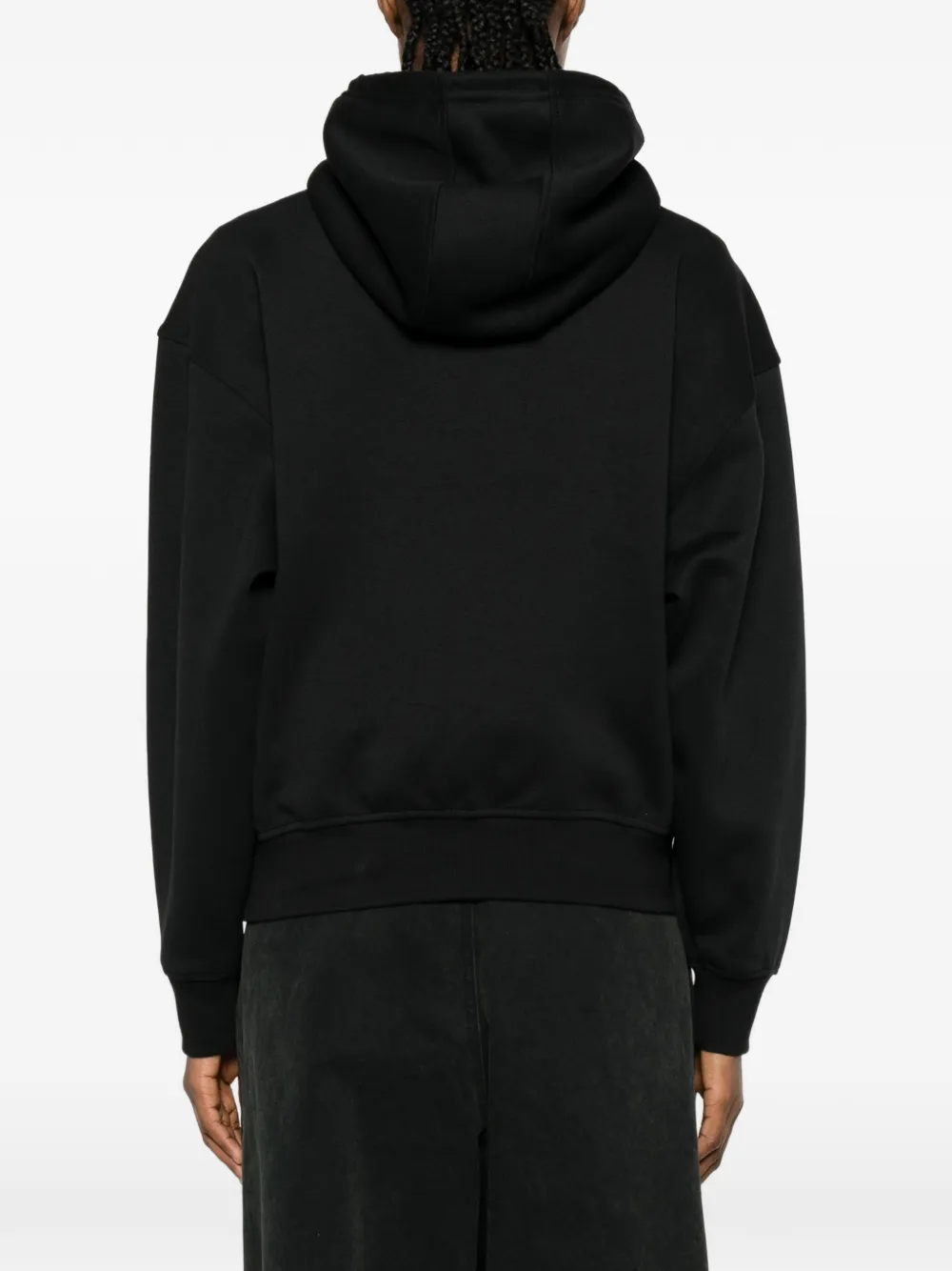 adidas by Stella McCartney Sweater met capuchon en halve rits Zwart