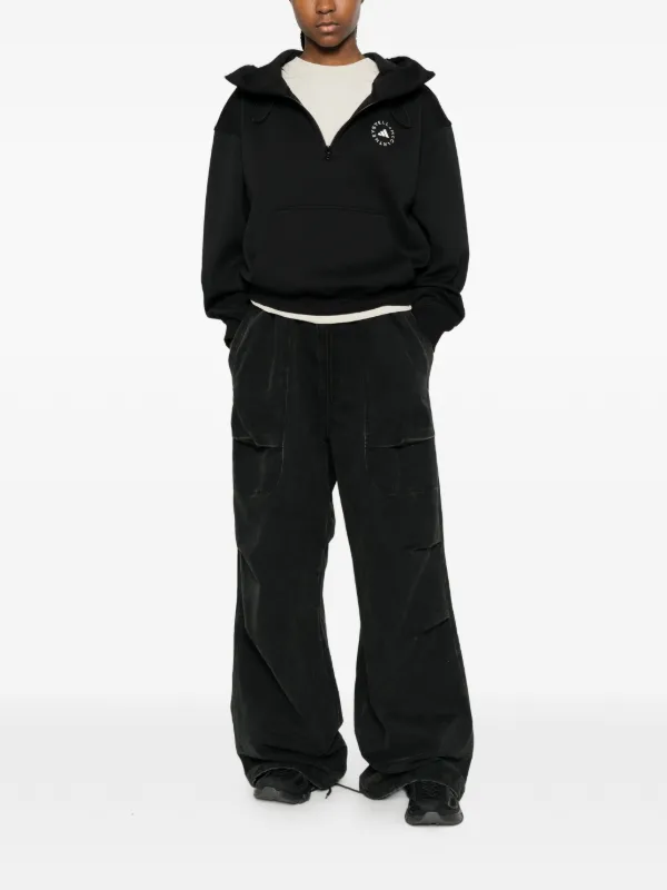 Adidas By Stella McCartney half-zip Hooded Sweatshirt | Black