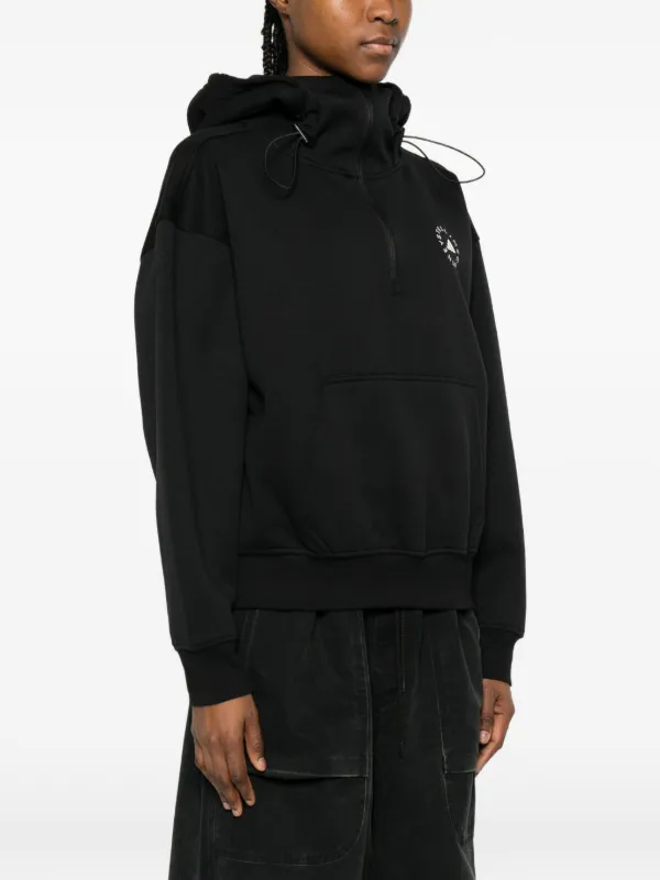 Stella McCartney フーディーパーカー Adidas By Stella McCartney half-zip Hooded Sweatshirt | Black