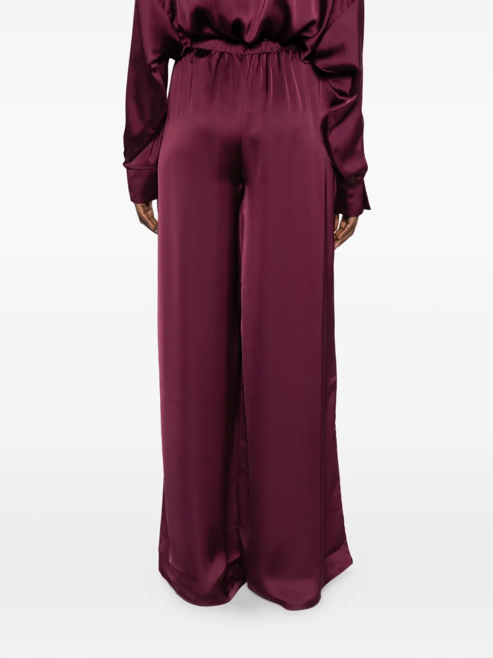 Norma Kamali Geplooide pantalon Paars