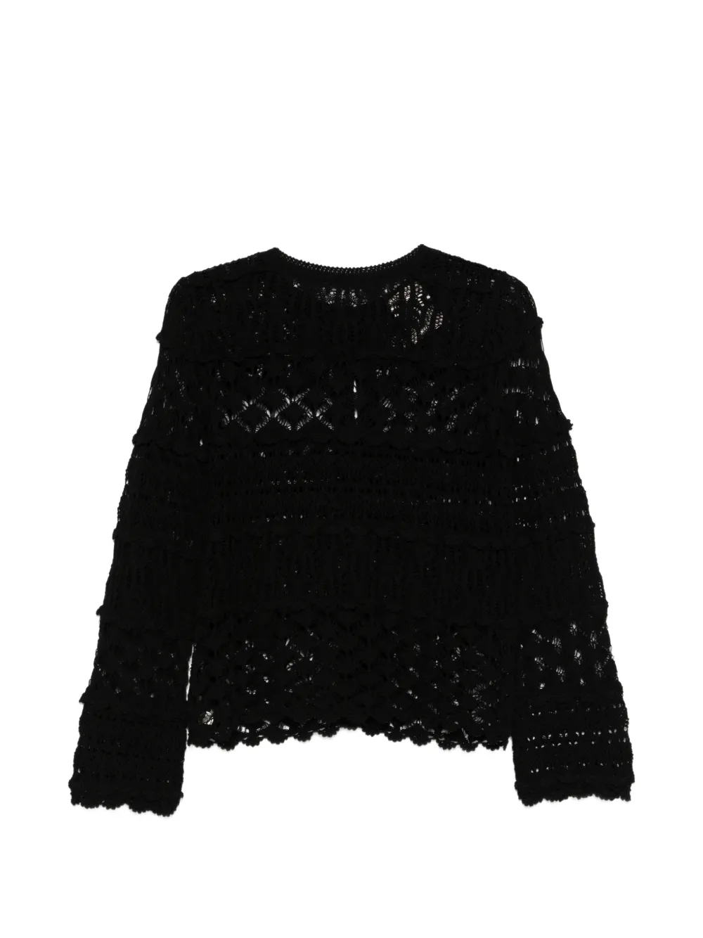 Semicouture crochet cardigan - Nero