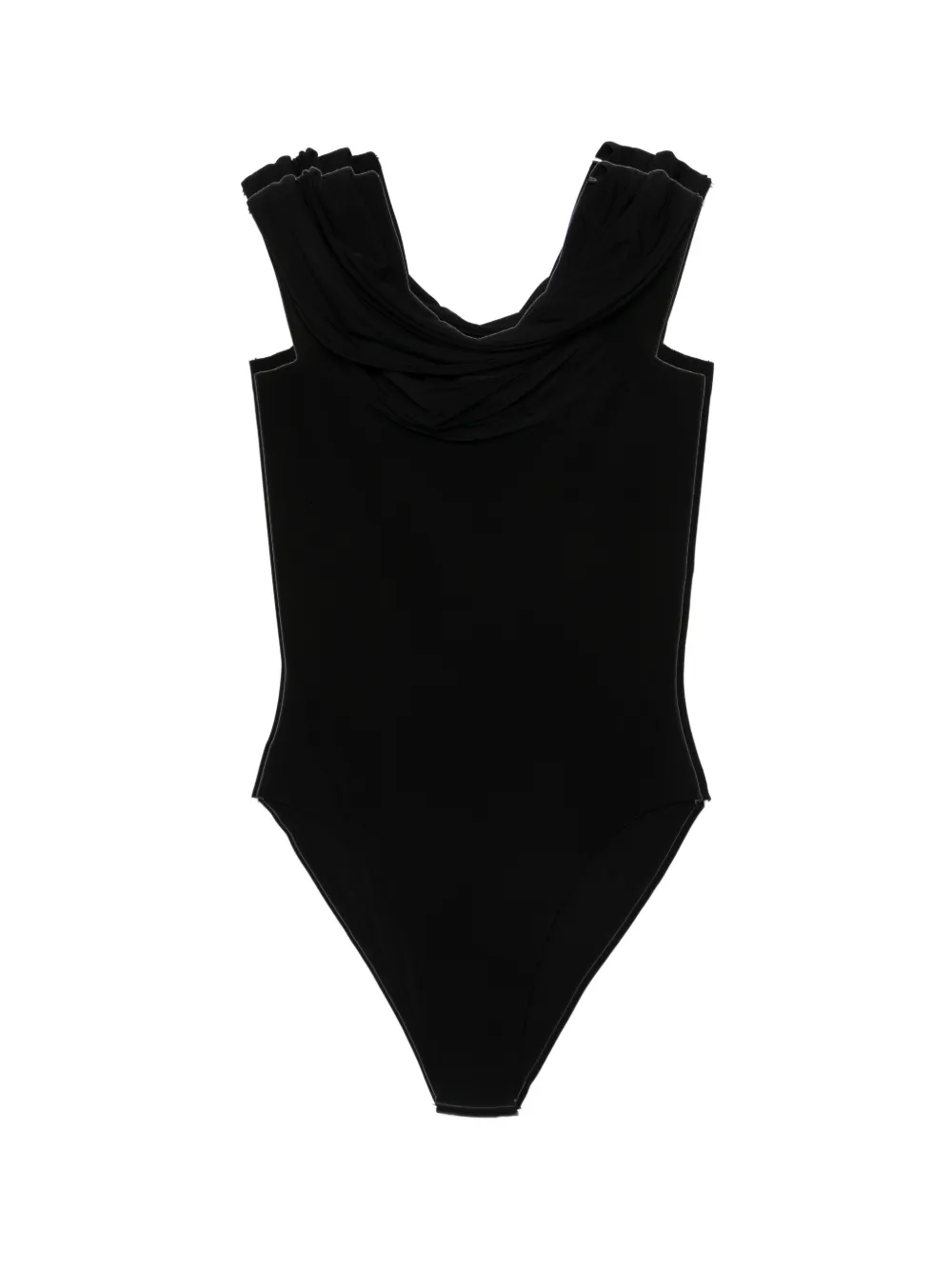 Norma Kamali draped bodysuit - Nero