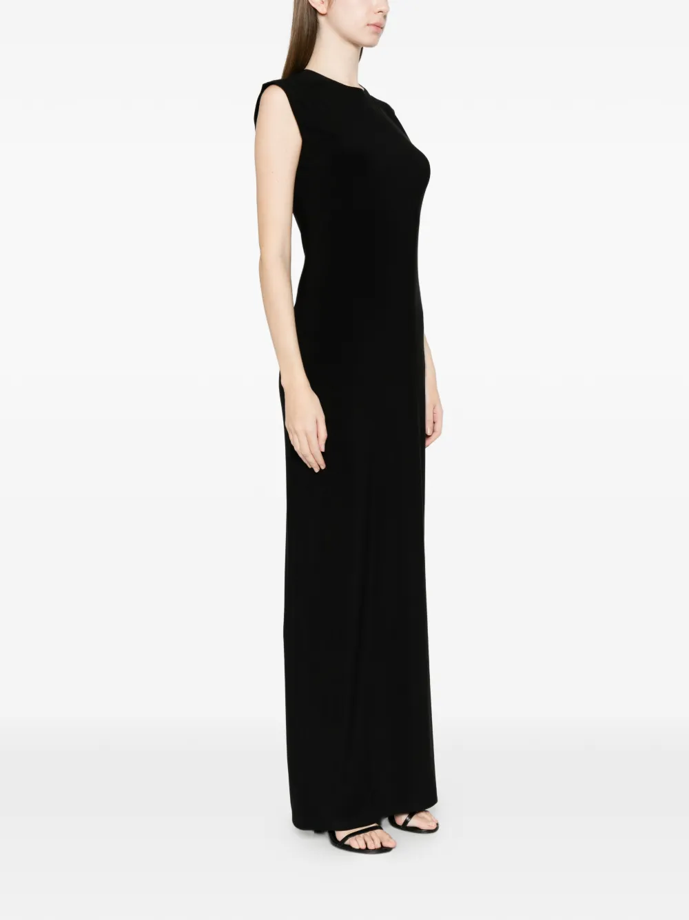 Norma Kamali Mouwloze maxi-jurk Zwart