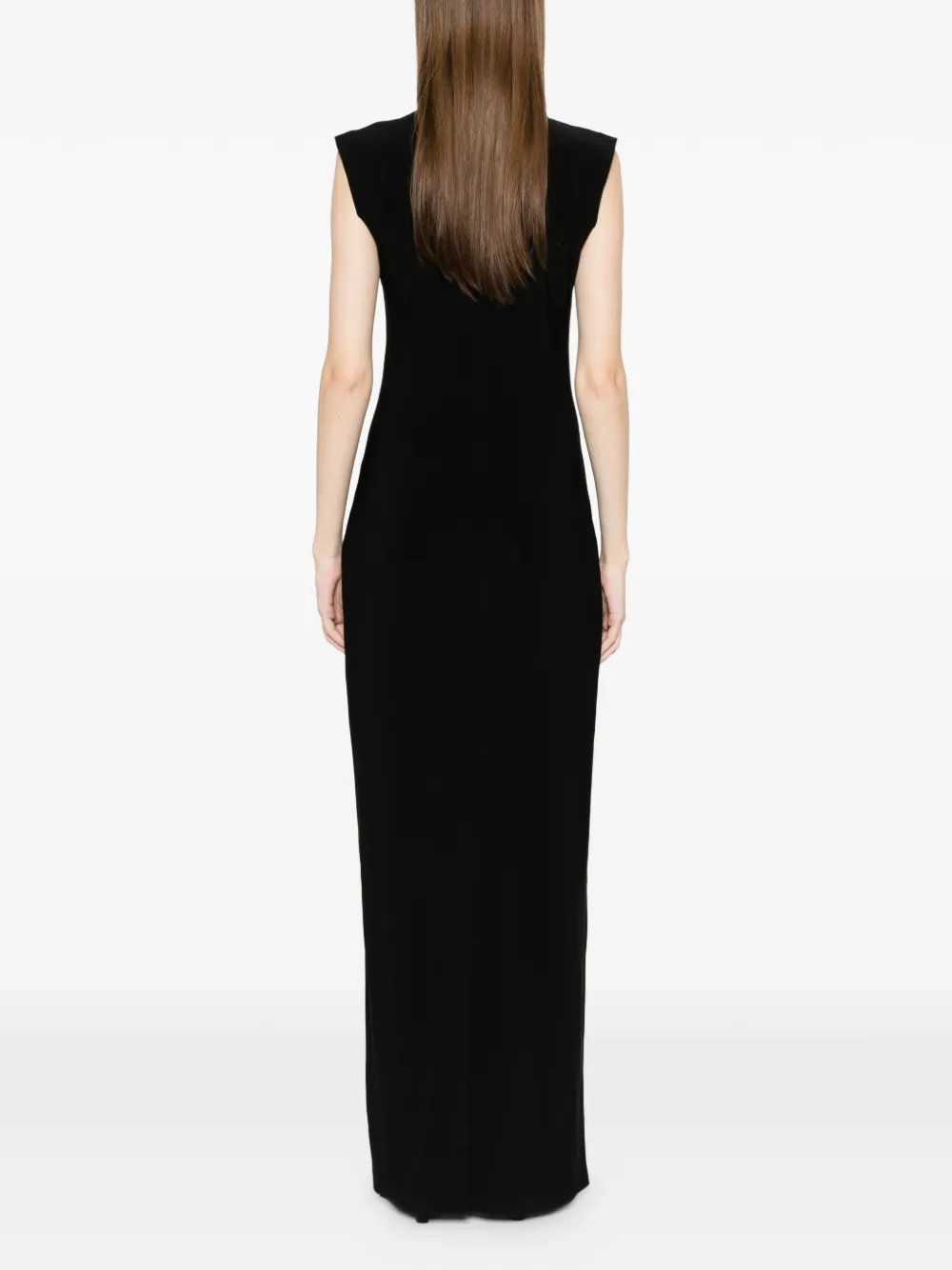 Norma Kamali Mouwloze maxi-jurk Zwart