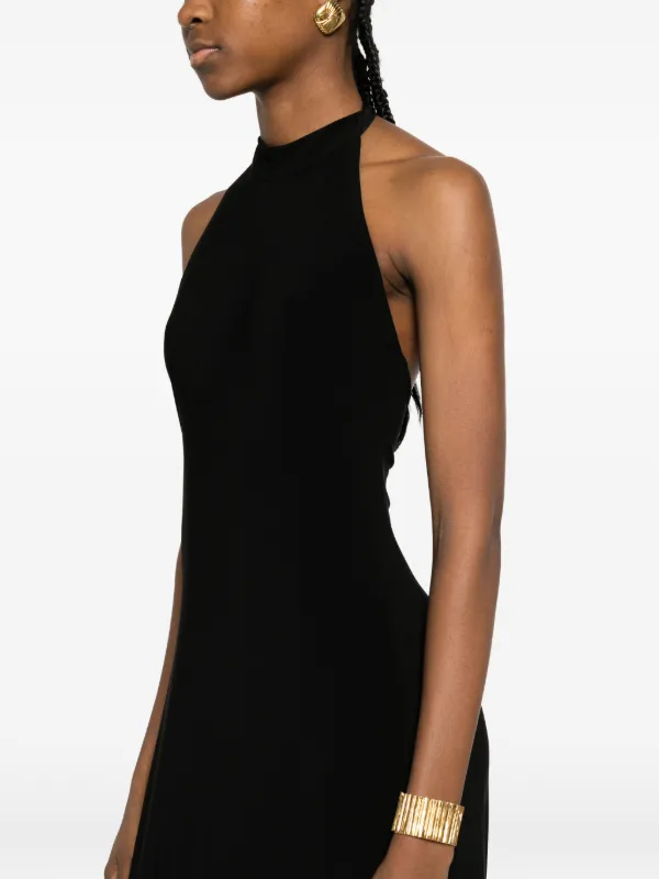 Norma Kamali Halterneck Maxi Dress | Black | FARFETCH GE