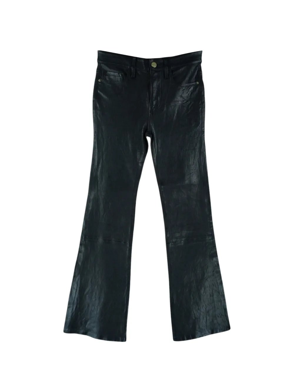 FRAME flared leather trousers - Nero
