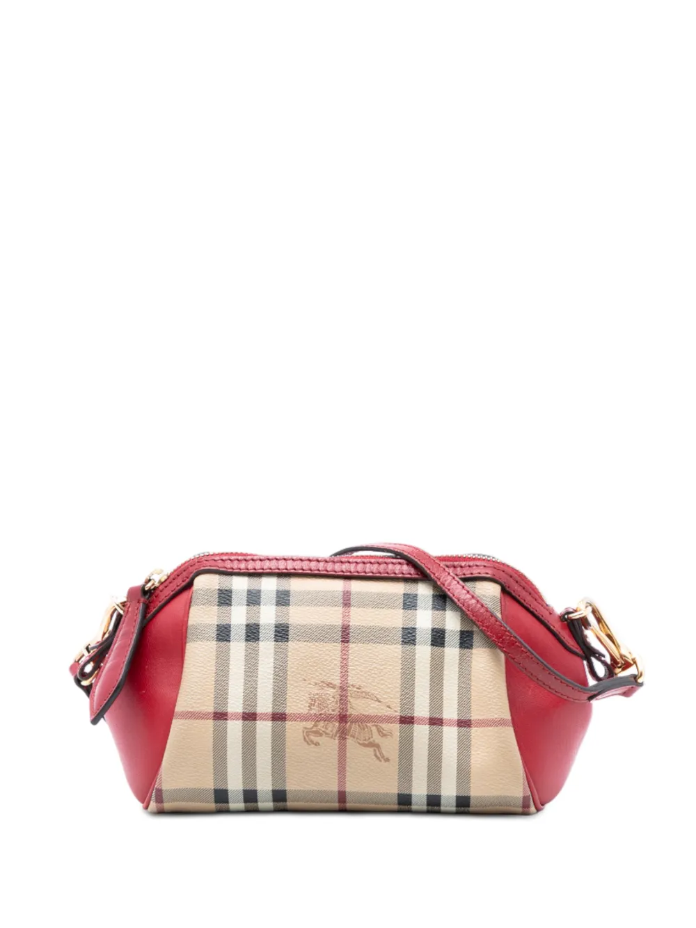 Burberry Pre-Owned 2000-2017 Mini Haymarket Check Coated Canvas Blaze crossbody bag - Marrone