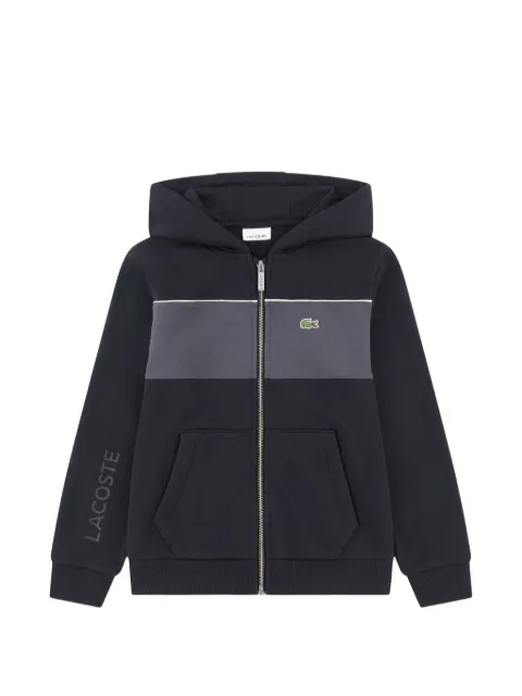 Lacoste Kids logo zip-up hoodie