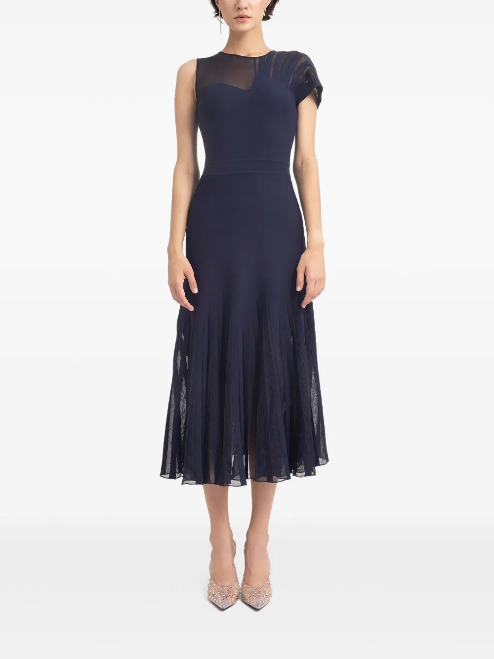 Gemy Maalouf Flared midi-jurk Blauw
