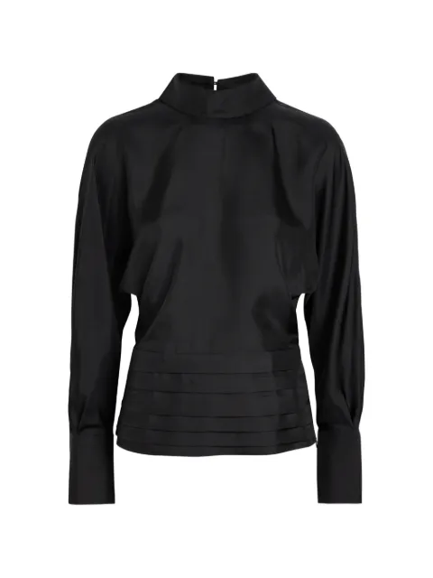 Róhe funnel-neck pleated top