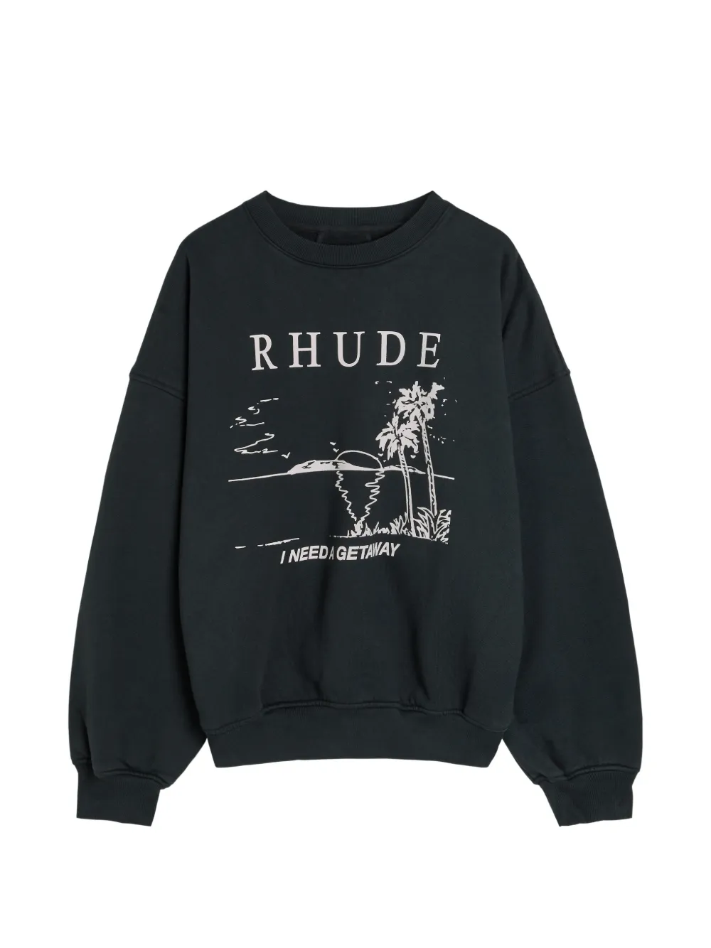 RHUDE I Need A Getaway graphic-print sweater - Nero