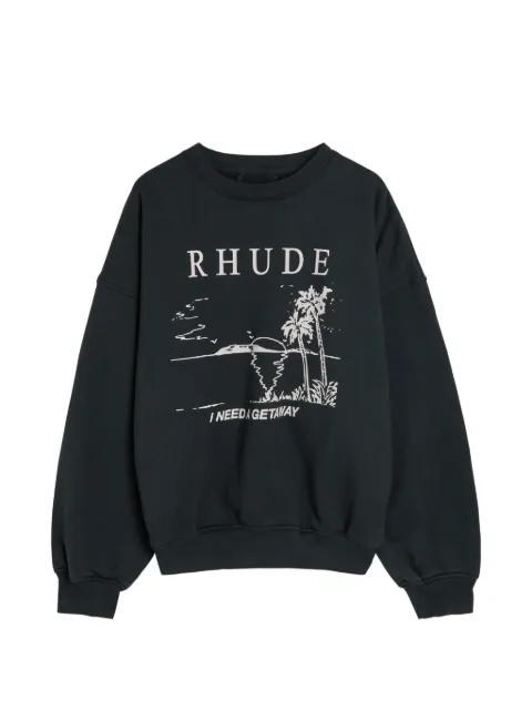 RHUDE I Need A Getaway graphic-print sweater