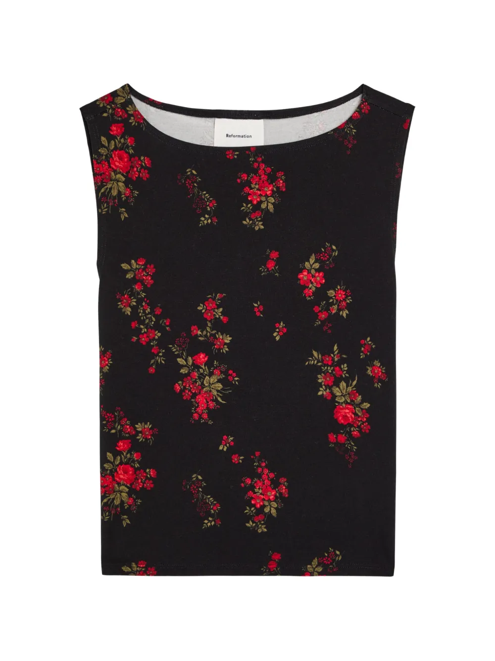 Reformation Dusk floral-print top - Nero