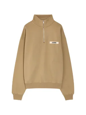 Moncler half-zip Sweatshirt | Brown | FARFETCH AO