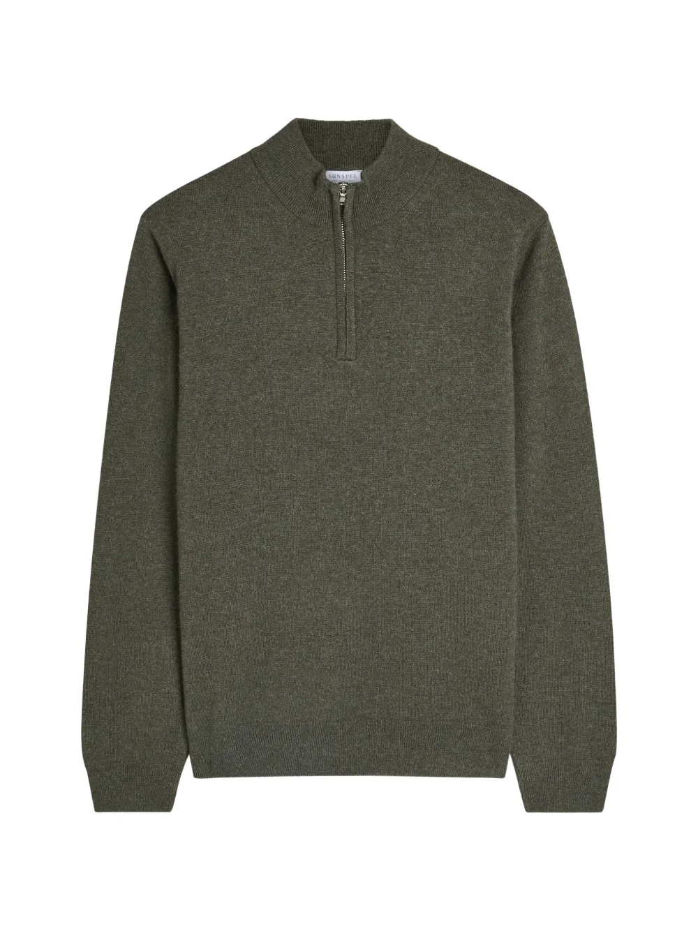 Sunspel zip-up knitted sweater - Green