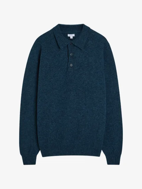 Sunspel polo i strik med knapper
