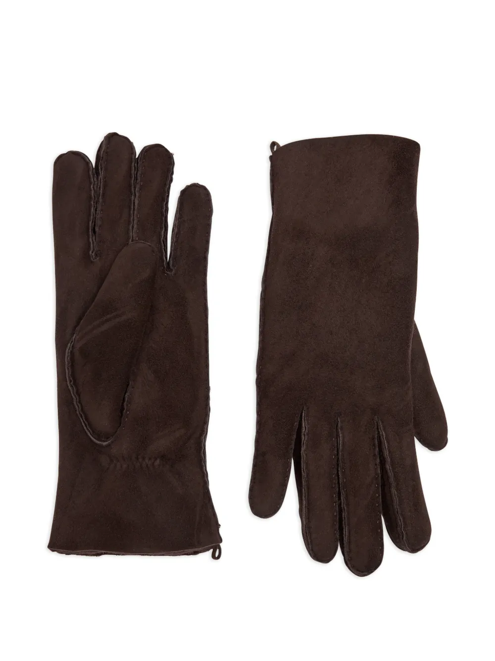 Agnelle Denise leather gloves - Marrone