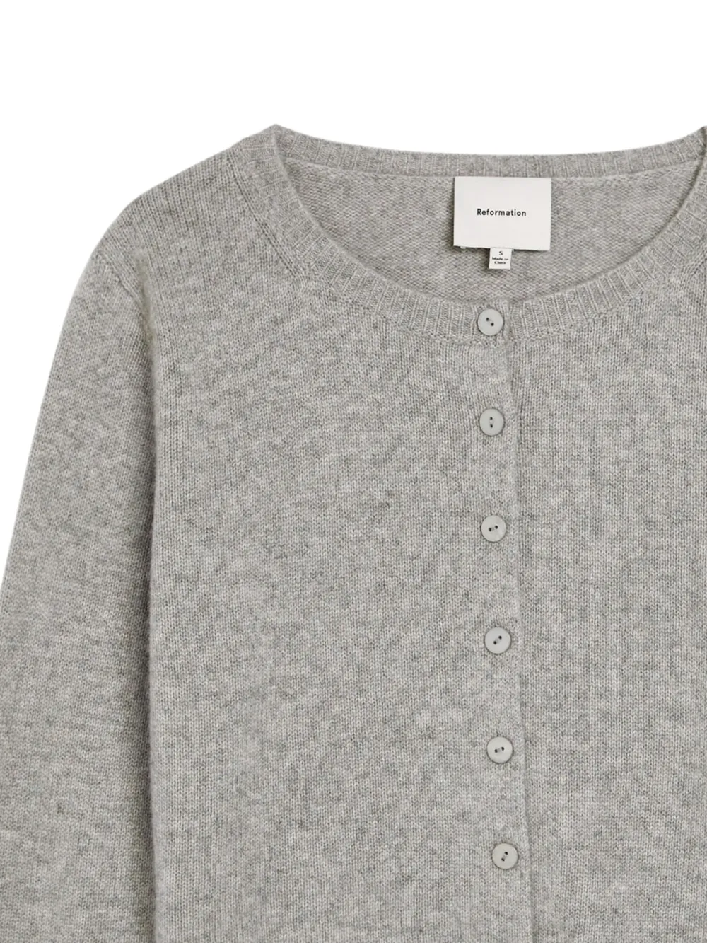  Reformation Clara Button Front Cardigan - Grey 