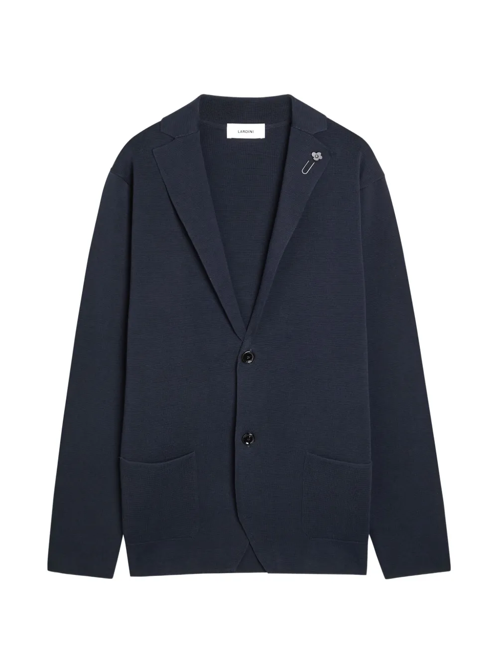 Lardini button-up floral-pin cardigan - Blau