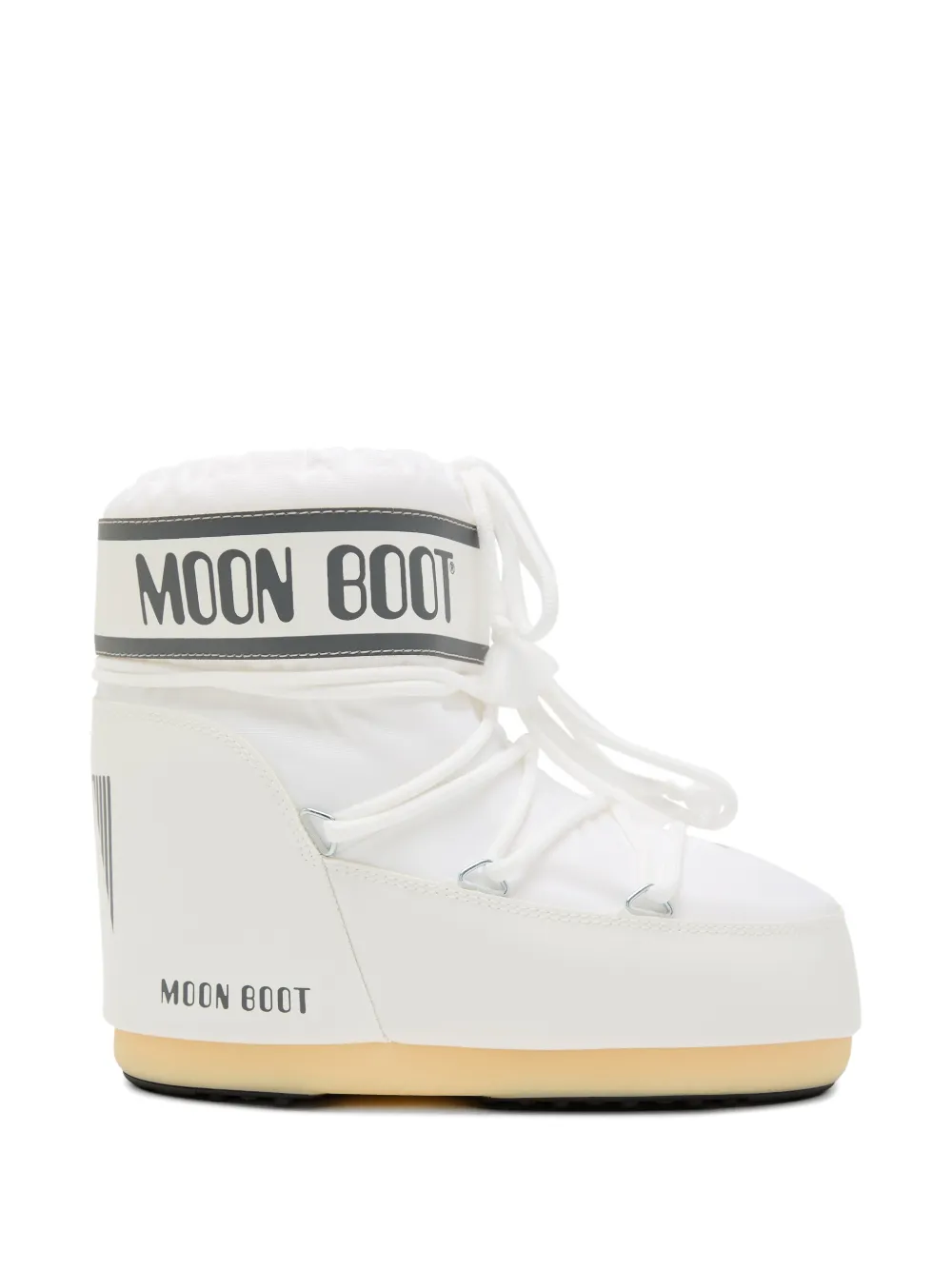 Moon Boot logo-print lace-up boots - Bianco