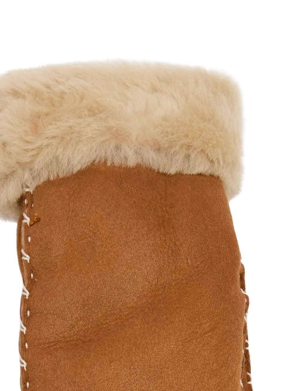  Agnelle Trim Strap Gloves - Brown 