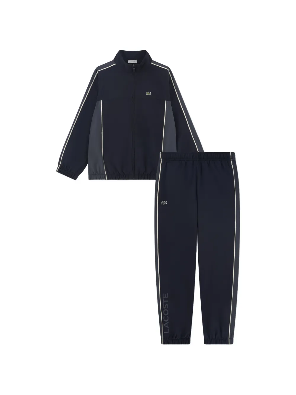 Lacoste Kids stripe tracksuit - Nero
