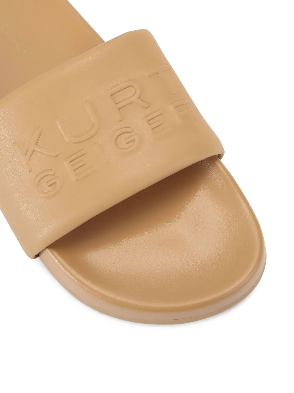 Kurt Geiger London Stacked slippers met logo-reliëf Beige